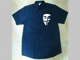 Anonymous  čierna košela s krátkym rukávom 100%bavlna